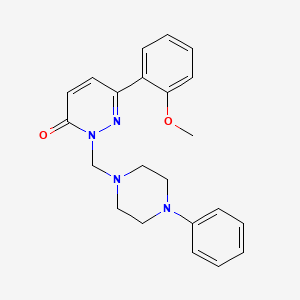 molecular formula C22H24N4O2 B14934246 6-(2-methoxyphenyl)-2-[(4-phenylpiperazin-1-yl)methyl]pyridazin-3(2H)-one 