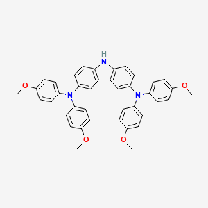 molecular formula C40H35N3O4 B1493425 N,N,N',N'-Tetrakis(4-methoxyphenyl)-9H-carbazole-3,6-diamine CAS No. 1630723-98-6