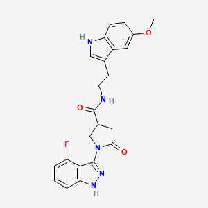 1-(4-fluoro-1H-indazol-3-yl)-N-[2-(5-methoxy-1H-indol-3-yl)ethyl]-5-oxopyrrolidine-3-carboxamide