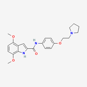 4,7-Dimethoxy-N-{4-[2-(1-pyrrolidinyl)ethoxy]phenyl}-1H-indole-2-carboxamide