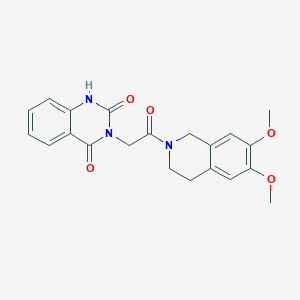 molecular formula C21H21N3O5 B14934289 3-[2-(6,7-dimethoxy-3,4-dihydroisoquinolin-2(1H)-yl)-2-oxoethyl]-2-hydroxyquinazolin-4(3H)-one 