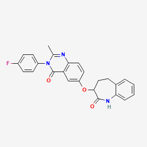 molecular formula C25H20FN3O3 B14934294 3-(4-fluorophenyl)-6-[(2-hydroxy-4,5-dihydro-3H-1-benzazepin-3-yl)oxy]-2-methylquinazolin-4(3H)-one 