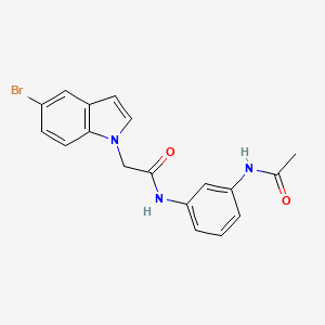 N-[3-(acetylamino)phenyl]-2-(5-bromo-1H-indol-1-yl)acetamide