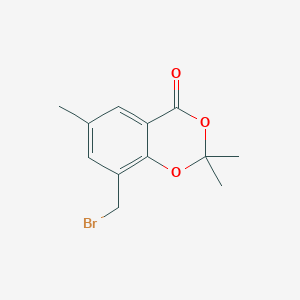 molecular formula C12H13BrO3 B1493433 8-(Bromomethyl)-2,2,6-trimethyl-4H-benzo[d][1,3]dioxin-4-one 