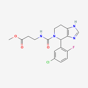 methyl 3-(4-(5-chloro-2-fluorophenyl)-4,5,6,7-tetrahydro-3H-imidazo[4,5-c]pyridine-5-carboxamido)propanoate