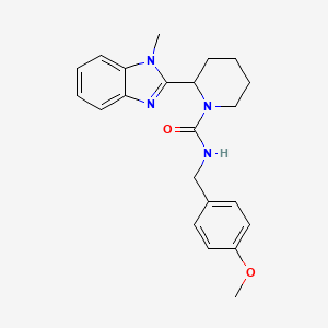 N-(4-methoxybenzyl)-2-(1-methyl-1H-benzimidazol-2-yl)piperidine-1-carboxamide