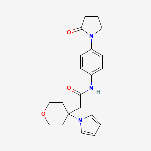 N-[4-(2-oxopyrrolidin-1-yl)phenyl]-2-[4-(1H-pyrrol-1-yl)tetrahydro-2H-pyran-4-yl]acetamide