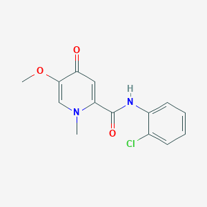 molecular formula C14H13ClN2O3 B14934375 N-(2-chlorophenyl)-5-methoxy-1-methyl-4-oxo-1,4-dihydropyridine-2-carboxamide 