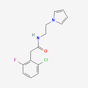 molecular formula C14H14ClFN2O B14934376 2-(2-chloro-6-fluorophenyl)-N-[2-(1H-pyrrol-1-yl)ethyl]acetamide 