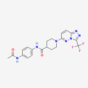 N-(4-acetamidophenyl)-1-[3-(trifluoromethyl)-[1,2,4]triazolo[4,3-b]pyridazin-6-yl]piperidine-4-carboxamide