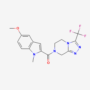 (5-methoxy-1-methyl-1H-indol-2-yl)[3-(trifluoromethyl)-5,6-dihydro[1,2,4]triazolo[4,3-a]pyrazin-7(8H)-yl]methanone