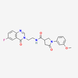 N-[2-(6-fluoro-4-oxoquinazolin-3(4H)-yl)ethyl]-1-(3-methoxyphenyl)-5-oxopyrrolidine-3-carboxamide