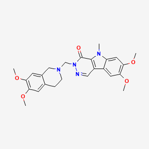 3-[(6,7-dimethoxy-3,4-dihydroisoquinolin-2(1H)-yl)methyl]-7,8-dimethoxy-5-methyl-3,5-dihydro-4H-pyridazino[4,5-b]indol-4-one