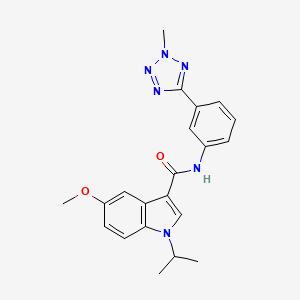 molecular formula C21H22N6O2 B14934444 5-methoxy-N-[3-(2-methyl-2H-tetrazol-5-yl)phenyl]-1-(propan-2-yl)-1H-indole-3-carboxamide 