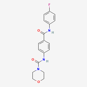 molecular formula C18H18FN3O3 B14934453 N-(4-((4-fluorophenyl)carbamoyl)phenyl)morpholine-4-carboxamide 