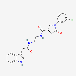 1-(3-chlorophenyl)-N-{2-[(1H-indol-3-ylacetyl)amino]ethyl}-5-oxopyrrolidine-3-carboxamide