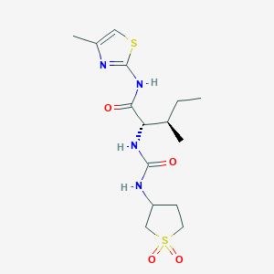 (Z)-N~2~-[(1,1-dioxidotetrahydrothiophen-3-yl)carbamoyl]-N-(4-methyl-1,3-thiazol-2(3H)-ylidene)-L-isoleucinamide