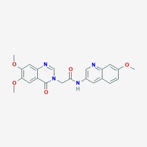 molecular formula C22H20N4O5 B14934521 2-(6,7-dimethoxy-4-oxoquinazolin-3(4H)-yl)-N-(7-methoxyquinolin-3-yl)acetamide 