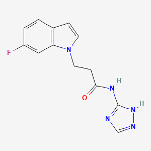 3-(6-fluoro-1H-indol-1-yl)-N-(4H-1,2,4-triazol-3-yl)propanamide