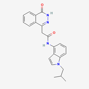 2-(4-hydroxyphthalazin-1-yl)-N-[1-(2-methylpropyl)-1H-indol-4-yl]acetamide