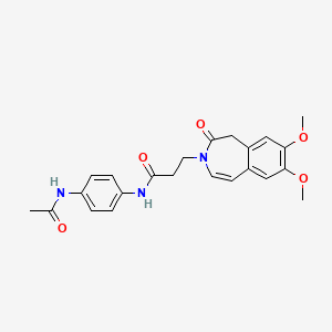 molecular formula C23H25N3O5 B14934553 N-(4-acetamidophenyl)-3-(7,8-dimethoxy-2-oxo-1H-benzo[d]azepin-3(2H)-yl)propanamide 