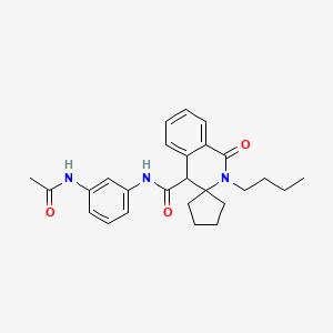 N-[3-(acetylamino)phenyl]-2'-butyl-1'-oxo-1',4'-dihydro-2'H-spiro[cyclopentane-1,3'-isoquinoline]-4'-carboxamide