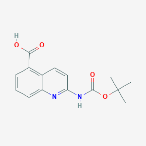 molecular formula C15H16N2O4 B1493457 2-tert-Butoxycarbonylamino-quinoline-5-carboxylic acid 