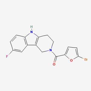 molecular formula C16H12BrFN2O2 B14934585 (5-bromofuran-2-yl)(8-fluoro-1,3,4,5-tetrahydro-2H-pyrido[4,3-b]indol-2-yl)methanone 