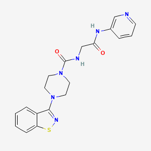 4-(1,2-benzothiazol-3-yl)-N-[2-oxo-2-(pyridin-3-ylamino)ethyl]piperazine-1-carboxamide