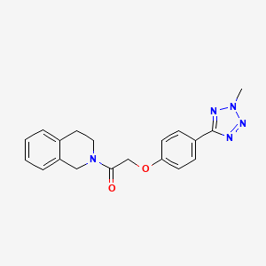 molecular formula C19H19N5O2 B14934606 1-(3,4-dihydroisoquinolin-2(1H)-yl)-2-[4-(2-methyl-2H-tetrazol-5-yl)phenoxy]ethanone 