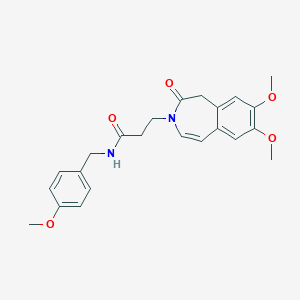 molecular formula C23H26N2O5 B14934622 3-(7,8-dimethoxy-2-oxo-1,2-dihydro-3H-3-benzazepin-3-yl)-N-(4-methoxybenzyl)propanamide 