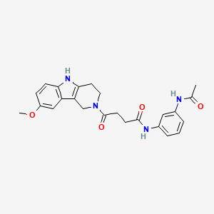 molecular formula C24H26N4O4 B14934668 N-[3-(acetylamino)phenyl]-4-(8-methoxy-1,3,4,5-tetrahydro-2H-pyrido[4,3-b]indol-2-yl)-4-oxobutanamide 