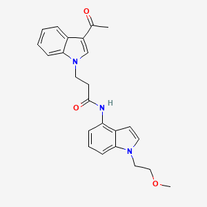 3-(3-acetyl-1H-indol-1-yl)-N-[1-(2-methoxyethyl)-1H-indol-4-yl]propanamide