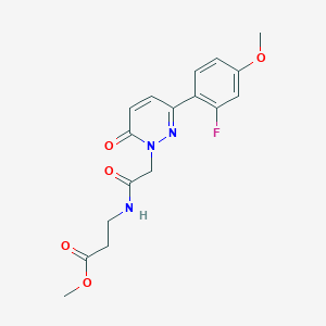 methyl N-{[3-(2-fluoro-4-methoxyphenyl)-6-oxopyridazin-1(6H)-yl]acetyl}-beta-alaninate