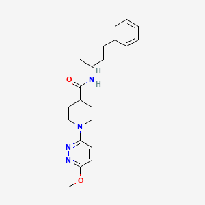 1-(6-methoxypyridazin-3-yl)-N-(4-phenylbutan-2-yl)piperidine-4-carboxamide