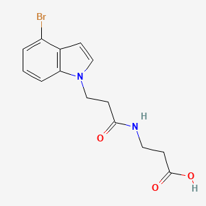 molecular formula C14H15BrN2O3 B14934689 N-[3-(4-bromo-1H-indol-1-yl)propanoyl]-beta-alanine 