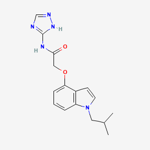 2-{[1-(2-methylpropyl)-1H-indol-4-yl]oxy}-N-(4H-1,2,4-triazol-3-yl)acetamide