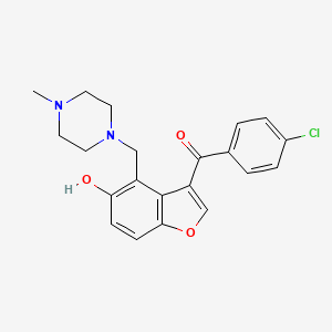 (4-Chlorophenyl){5-hydroxy-4-[(4-methylpiperazin-1-yl)methyl]-1-benzofuran-3-yl}methanone