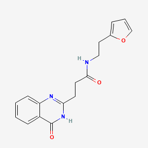 N-[2-(furan-2-yl)ethyl]-3-(4-hydroxyquinazolin-2-yl)propanamide