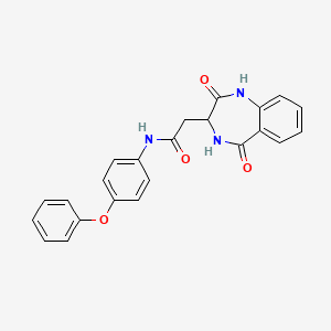 molecular formula C23H19N3O4 B14934737 2-(2,5-dioxo-2,3,4,5-tetrahydro-1H-1,4-benzodiazepin-3-yl)-N-(4-phenoxyphenyl)acetamide 