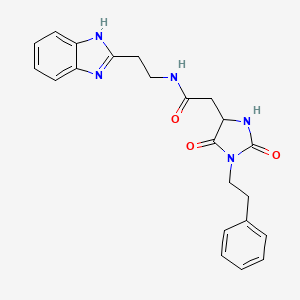 4-Imidazolidineacetamide, N-[2-(1H-benzimidazol-2-yl)ethyl]-2,5-dioxo-1-(2-phenylethyl)-