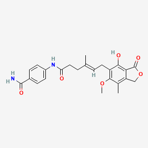 molecular formula C24H26N2O6 B14934755 4-{[(4E)-6-(4-hydroxy-6-methoxy-7-methyl-3-oxo-1,3-dihydro-2-benzofuran-5-yl)-4-methylhex-4-enoyl]amino}benzamide 