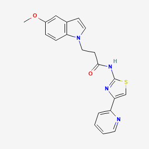 molecular formula C20H18N4O2S B14934770 3-(5-methoxy-1H-indol-1-yl)-N-[4-(pyridin-2-yl)-1,3-thiazol-2-yl]propanamide 