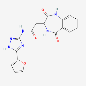 2-(2,5-dioxo-2,3,4,5-tetrahydro-1H-1,4-benzodiazepin-3-yl)-N-[3-(furan-2-yl)-1H-1,2,4-triazol-5-yl]acetamide