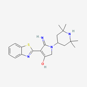 molecular formula C20H26N4OS B14934787 4-(1,3-benzothiazol-2-yl)-5-imino-1-(2,2,6,6-tetramethylpiperidin-4-yl)-2,5-dihydro-1H-pyrrol-3-ol 