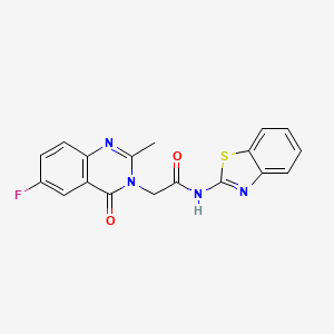 N-(benzo[d]thiazol-2-yl)-2-(6-fluoro-2-methyl-4-oxoquinazolin-3(4H)-yl)acetamide