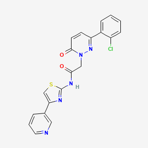 molecular formula C20H14ClN5O2S B14934798 2-[3-(2-chlorophenyl)-6-oxopyridazin-1(6H)-yl]-N-[(2Z)-4-(pyridin-3-yl)-1,3-thiazol-2(3H)-ylidene]acetamide 