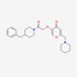 5-[2-(4-benzylpiperidin-1-yl)-2-oxoethoxy]-2-(piperidin-1-ylmethyl)-4H-pyran-4-one