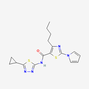 4-butyl-N-[(2Z)-5-cyclopropyl-1,3,4-thiadiazol-2(3H)-ylidene]-2-(1H-pyrrol-1-yl)-1,3-thiazole-5-carboxamide