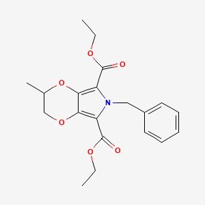 molecular formula C20H23NO6 B1493485 Diethyl 6-benzyl-2-methyl-3,6-dihydro-2H-[1,4]dioxino[2,3-c]pyrrole-5,7-dicarboxylate 